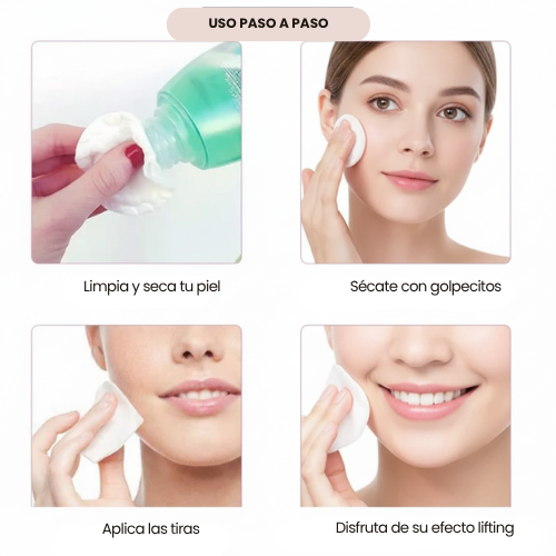 Tiras Derma Lifting Natural Antiedad - Tecnica Coreana